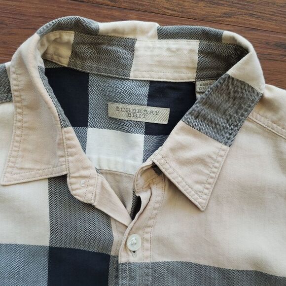 Burberry Classic Signature Nova Check Cotton Mens Button Down Long Sleeve Size S - Picture 2 of 5